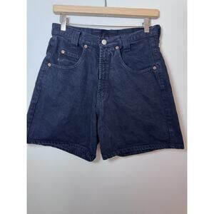 Vintage Bongo Jean Shorts Women's 11 Black Washed High Waist 90s 80s retro Biker